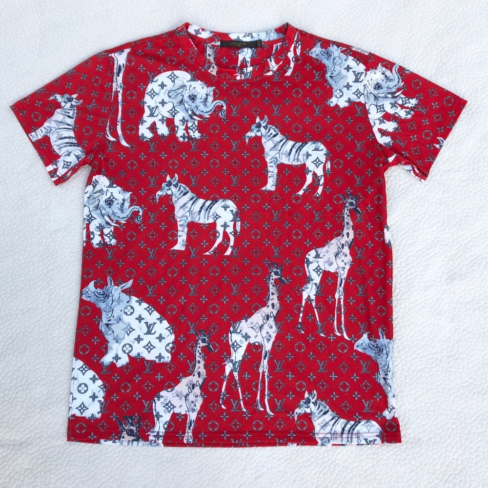 Men’s Louis Vuitton red Chapman Brothers t shirt L